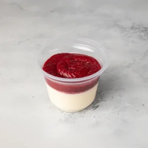 Málnás panna cotta pohárdesszert
